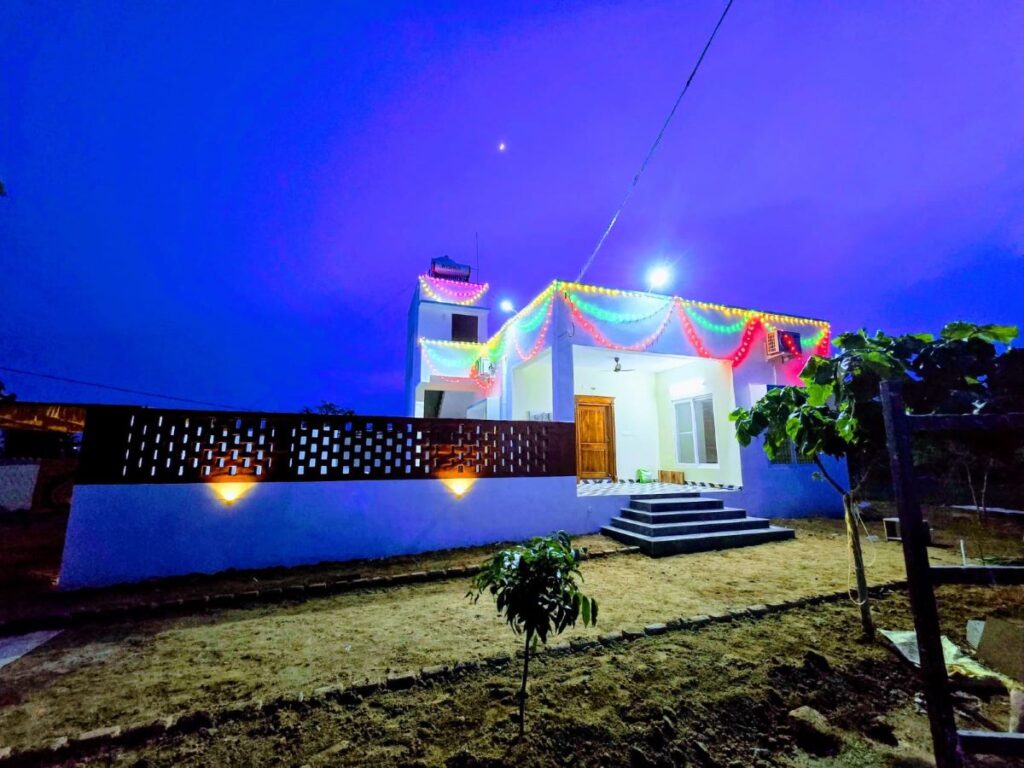 Spacious 2BHK duplex house on a 1200 sq.ft plot by Adiya Properties in Ananda Nilayam.