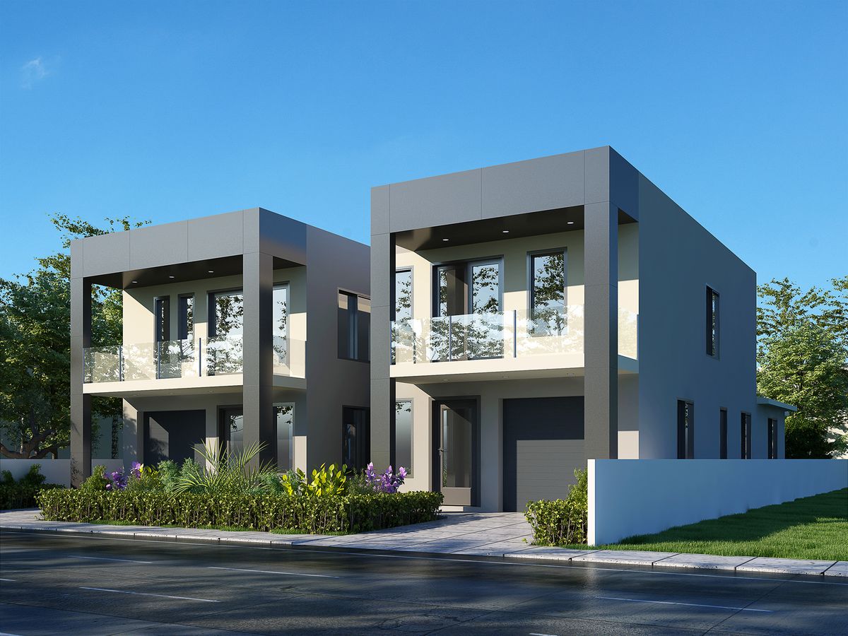 Modern budget 2BHK duplex exterior with secure compound wall in Tiruvannamalai by Adiya Properties.