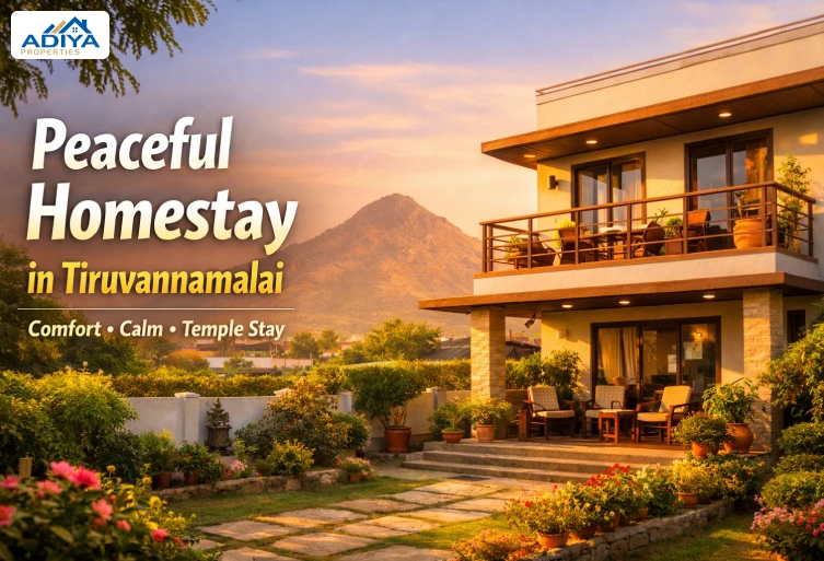 Peaceful homestay in Tiruvannamalai near Arunachaleswarar Temple with Arunachala Hill view