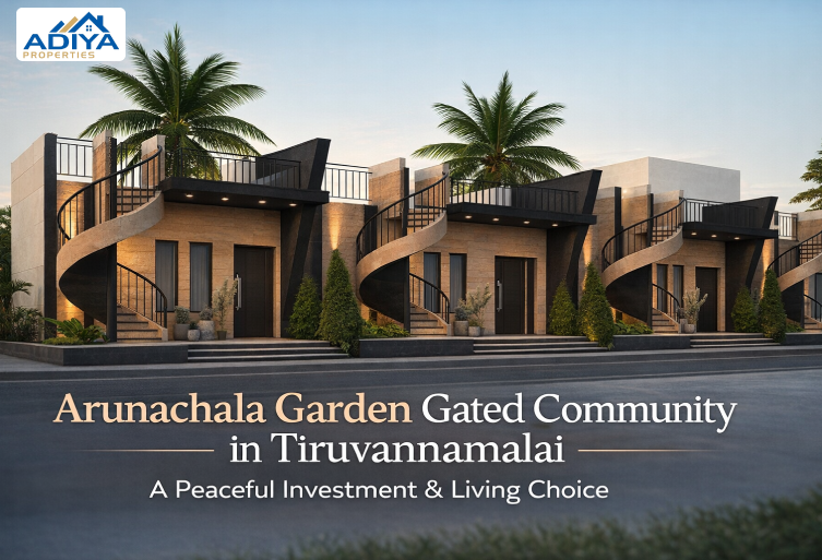 Arunachala Garden gated community villas in Tiruvannamalai with modern design and peaceful surroundings