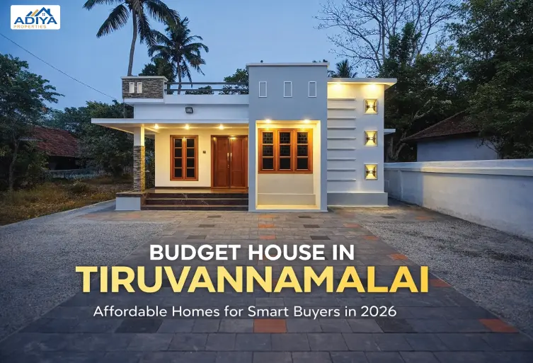 Budget house in Tiruvannamalai with modern design and affordable home exterior for smart buyers in 2026