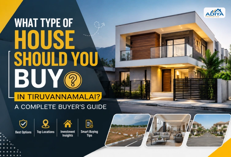 What Type of House Should You Buy in Tiruvannamalai? Modern home with buyer's guide for choosing the best property in Tiruvannamalai.